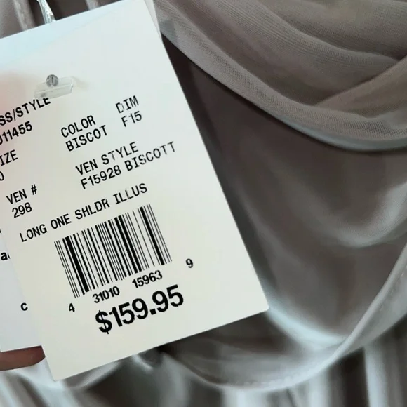 BRAND NWT David’s Bridal Gray Long Biscot Gray Dress size 0 - Picture 7 of 15